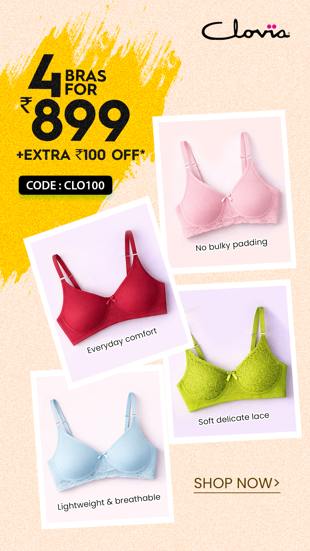 Clovia ad on Meta