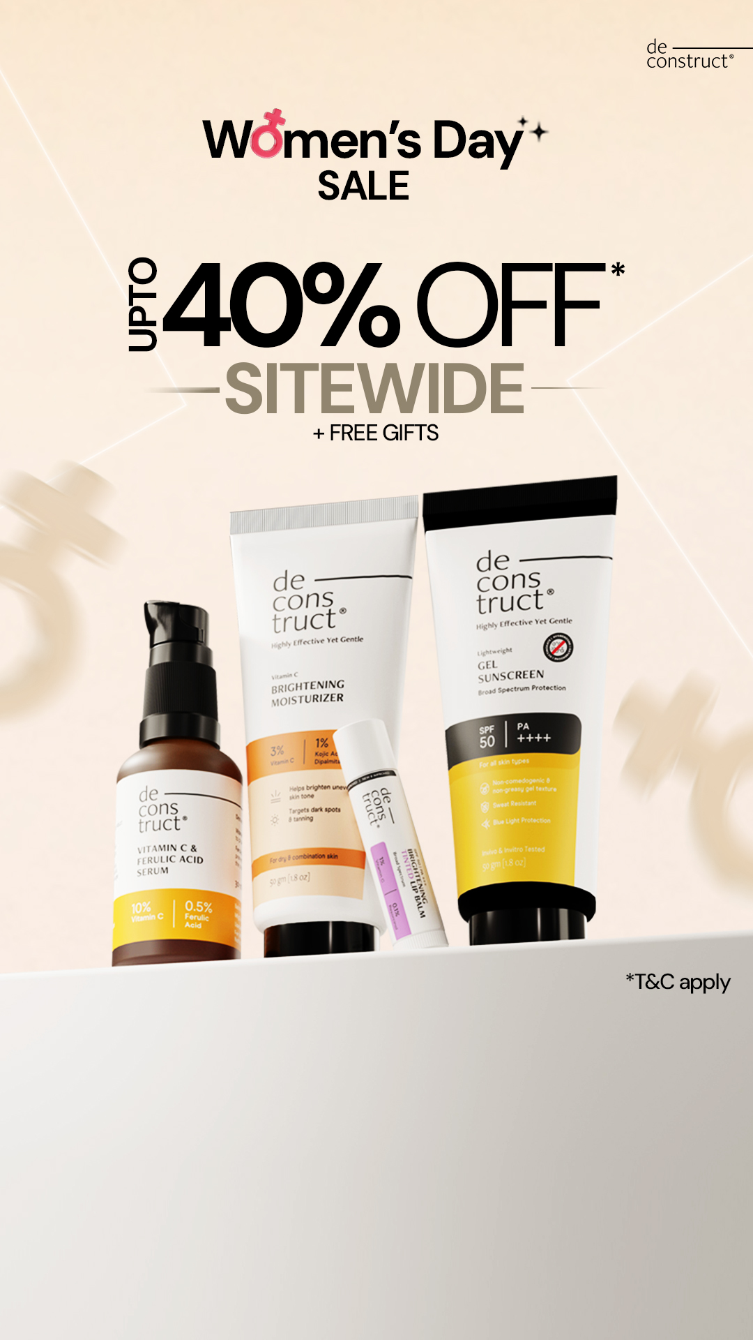 Deconstruct Skincare ad on Meta