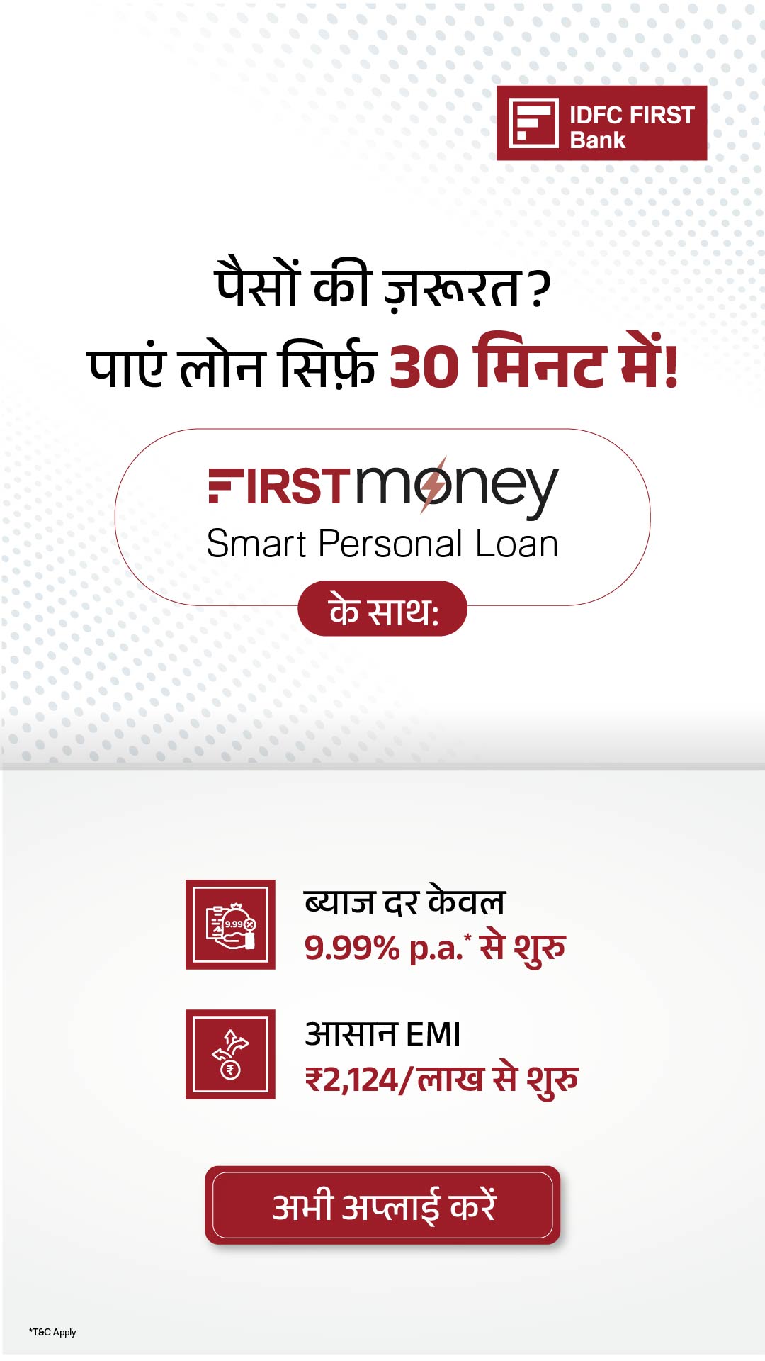 IDFC FIRST Bank ad on Meta