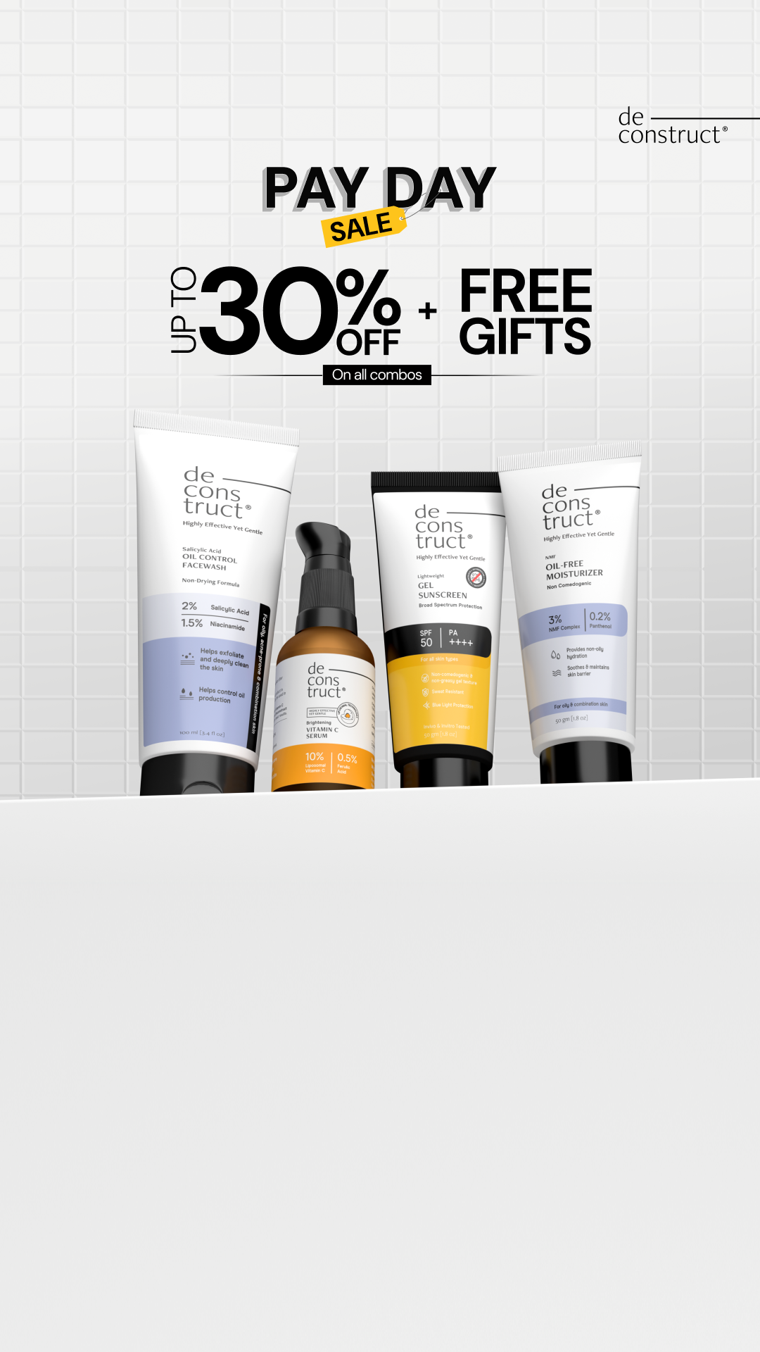 Deconstruct Skincare ad on Meta