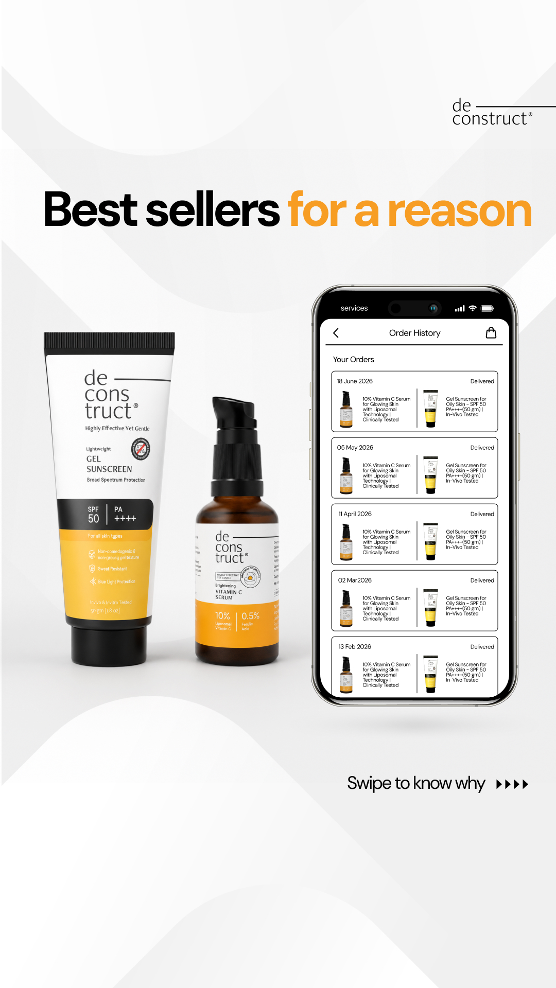 Deconstruct Skincare ad on Meta