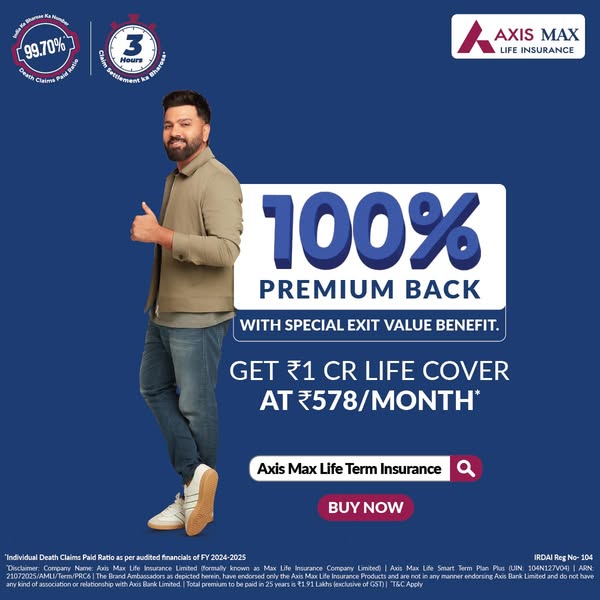 Axis Max Life Insurance ad on Meta